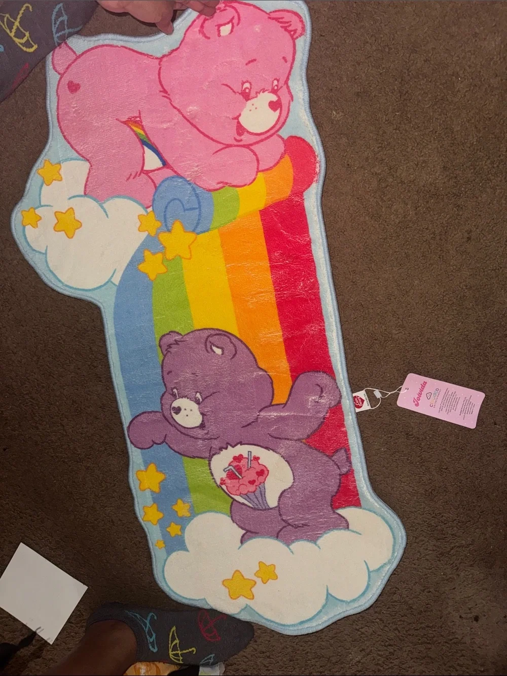 Care Bears Pink & Purple Rainbow Cloud Plush Play Mat